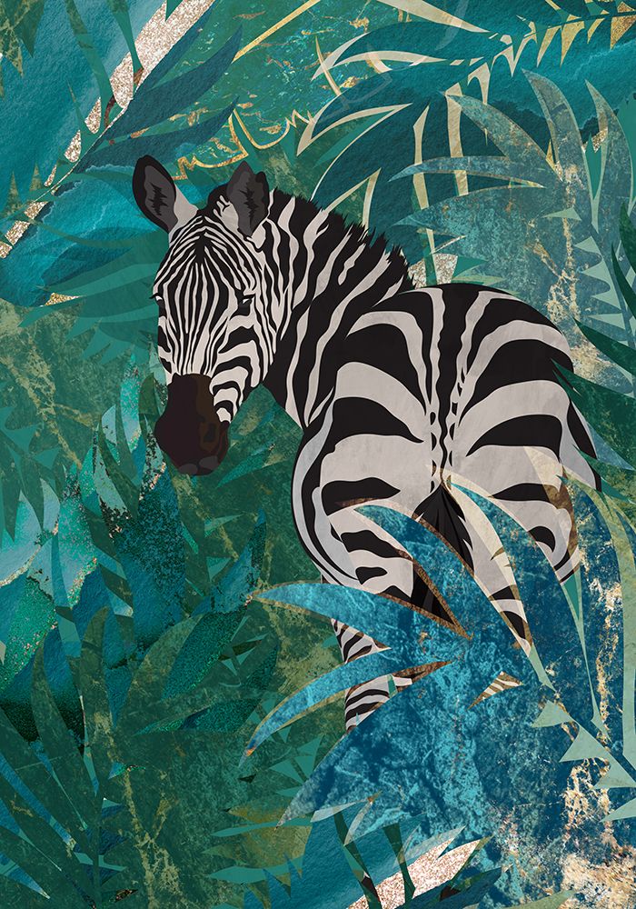 Zebra in the jungle 1 art print by Sarah Manovski for $57.95 CAD