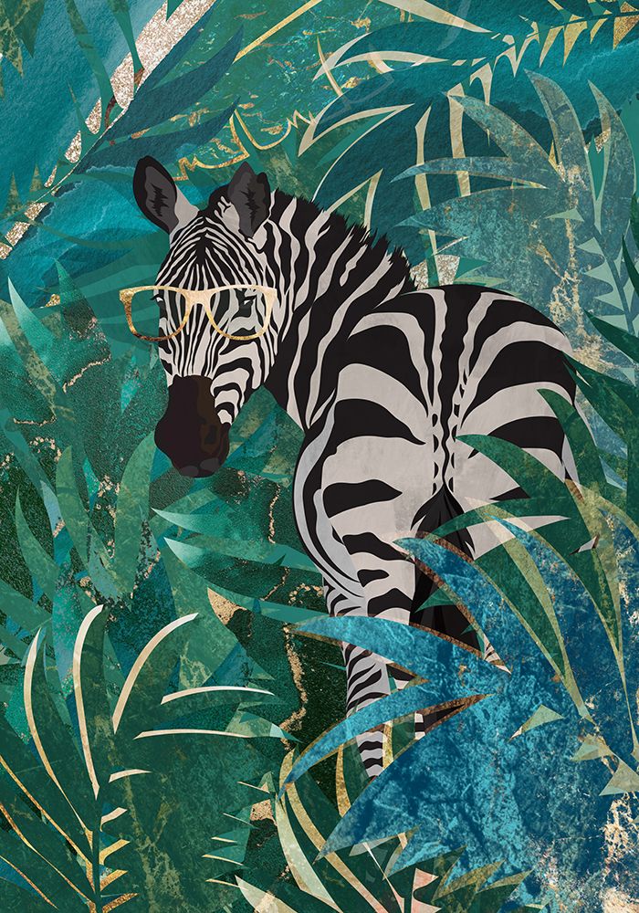 Zebra in the jungle 2 art print by Sarah Manovski for $57.95 CAD