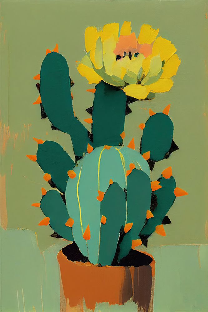 Flowering Cactus art print by Treechild for $57.95 CAD