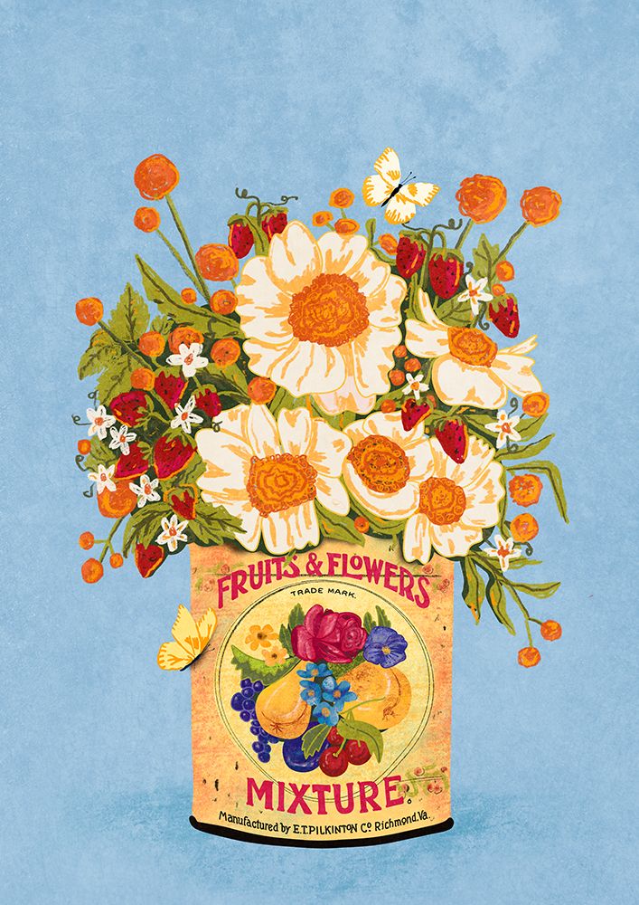 Flowers In a Vinatge Tea Can art print by Raissa Oltmanns for $57.95 CAD