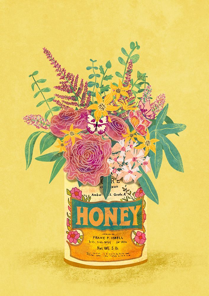 Flowers In a vintage Honey Can art print by Raissa Oltmanns for $57.95 CAD