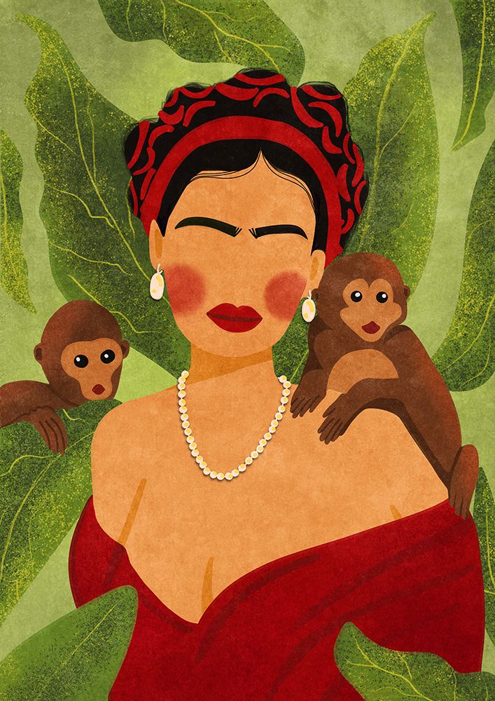 Frida and Monkeys art print by Raissa Oltmanns for $57.95 CAD