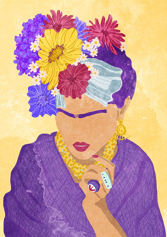 Frida and flowers art print by Raissa Oltmanns for $57.95 CAD