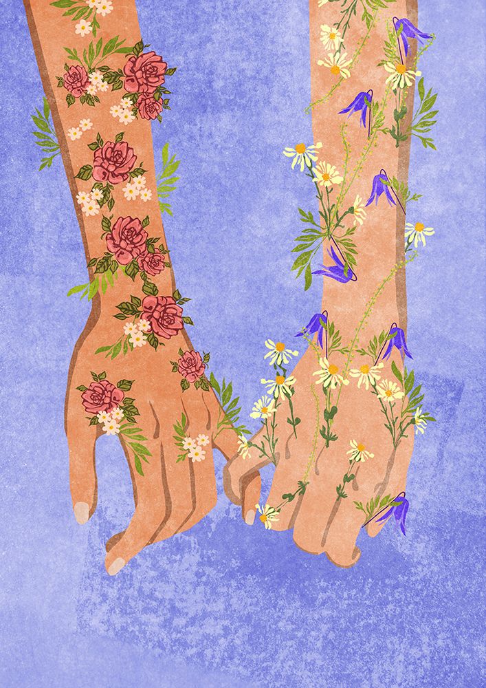 Holding hands art print by Raissa Oltmanns for $57.95 CAD