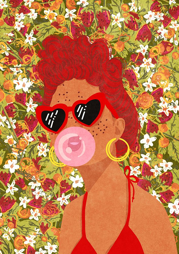 Strawbeery Lady art print by Raissa Oltmanns for $57.95 CAD