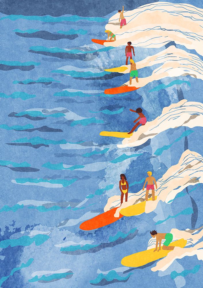 chilled surfing art print by Raissa Oltmanns for $57.95 CAD