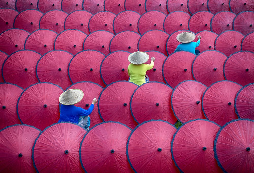 Paint Umbrellas Together art print by Angela Muliani Hartojo for $57.95 CAD