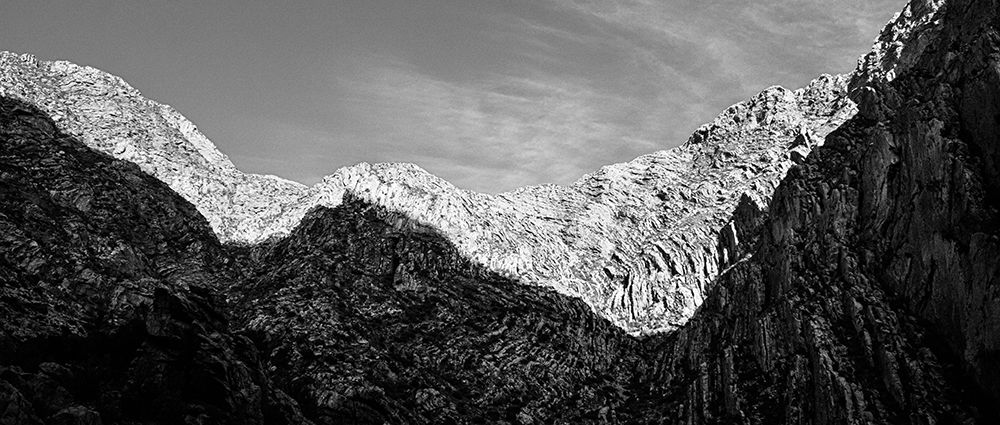 Black and white mountains art print by Claudi Lourens for $57.95 CAD