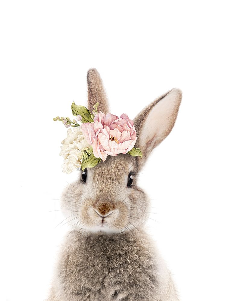 Floral Bunny art print by Lola Peacock for $57.95 CAD