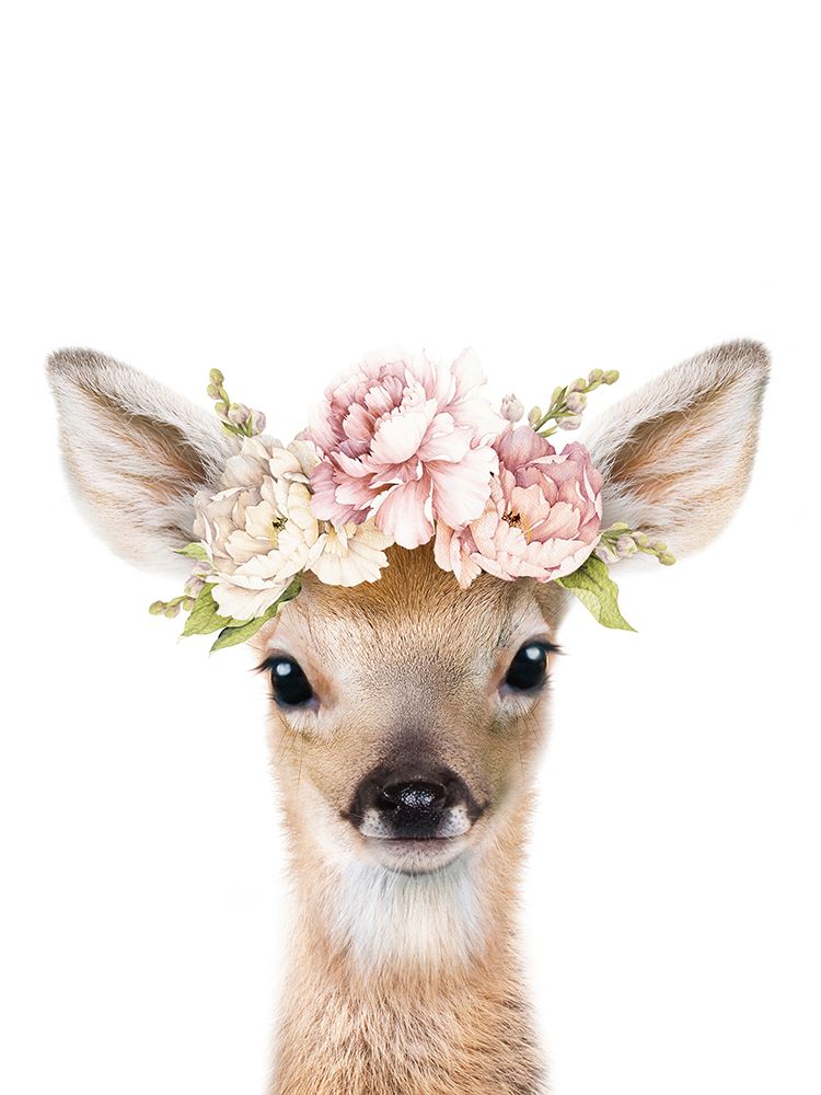 Floral Baby Deer art print by Lola Peacock for $57.95 CAD