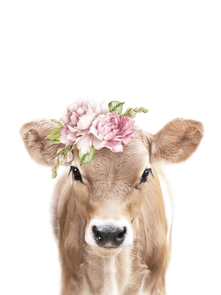 Floral Baby Calf art print by Lola Peacock for $57.95 CAD
