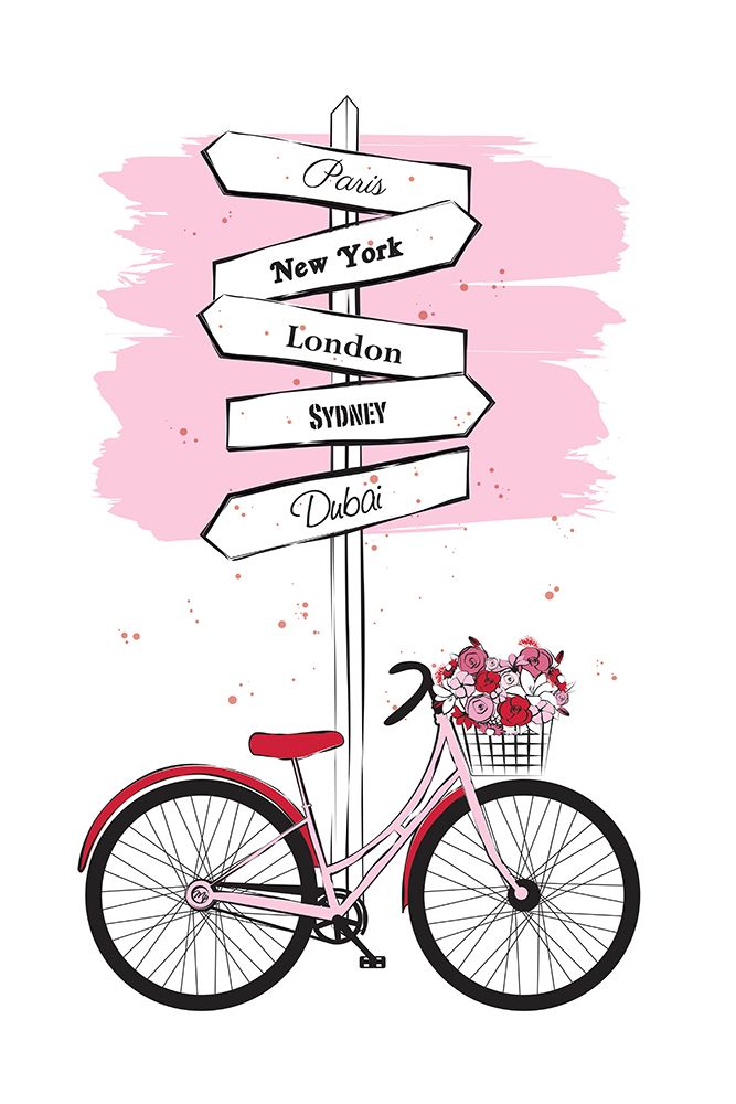 Bike Travels art print by Martina for $57.95 CAD