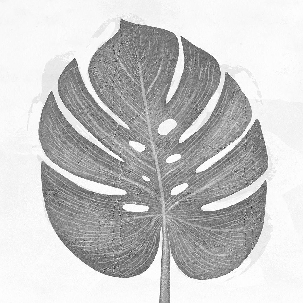 Grey Leaf art print by Martina for $57.95 CAD