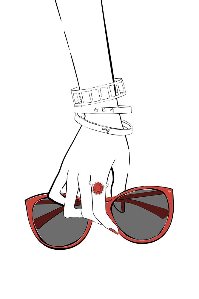 Holding Sunglasses art print by Martina for $57.95 CAD