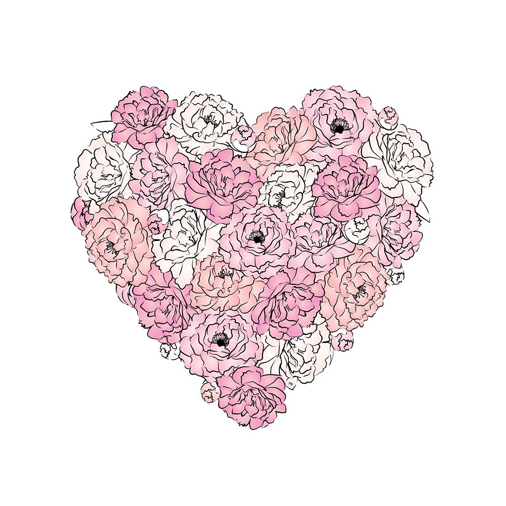 Peony Heart art print by Martina for $57.95 CAD