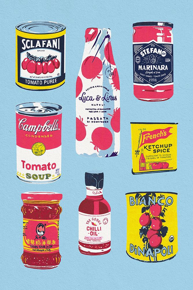 Canned Tomatoes art print by Studio Mandariini for $57.95 CAD