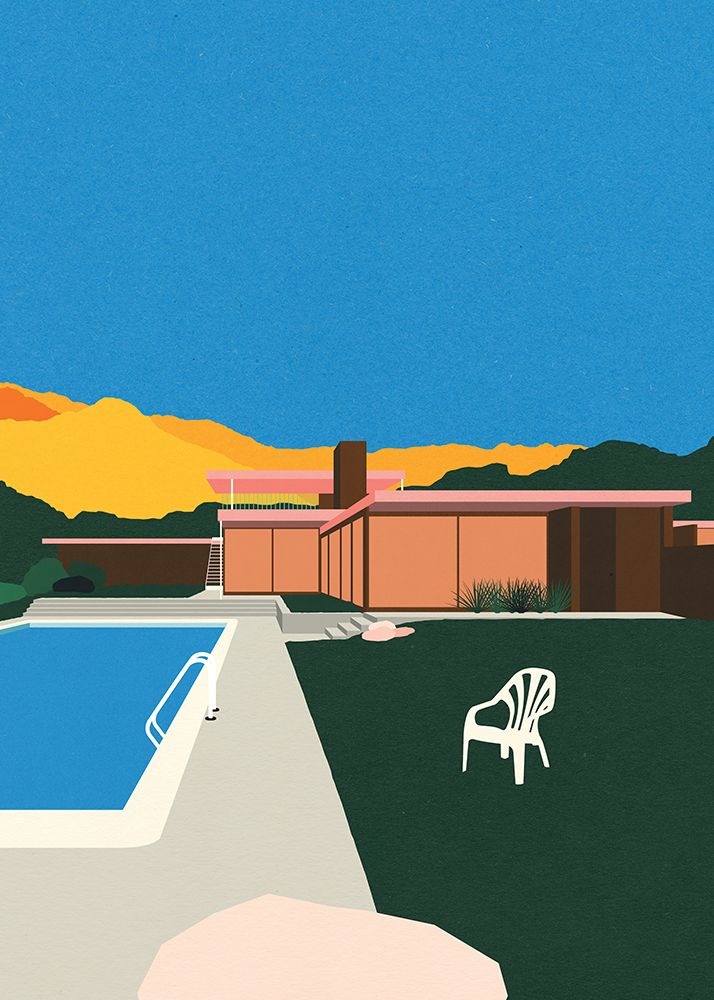 Kaufmann Desert House Poolside art print by Rosi Feist for $57.95 CAD