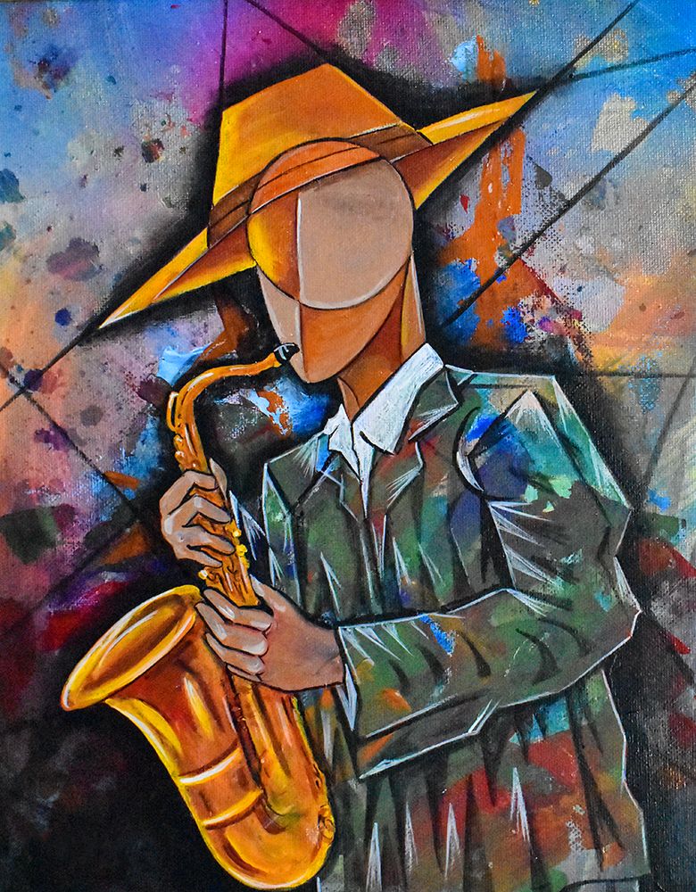 Jazz Sax Man art print by Ricardo Maya for $57.95 CAD