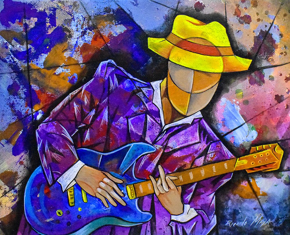 Blues Street Guitarist art print by Ricardo Maya for $57.95 CAD