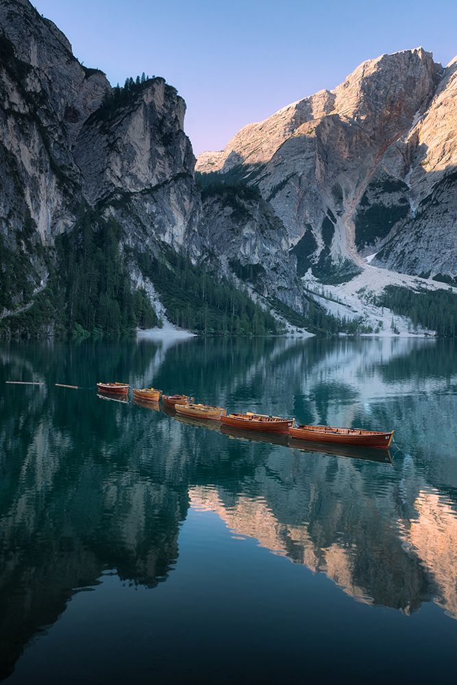 Lago Di Braies In The Light Of Beauty art print by Zbyszek Nowak for $57.95 CAD