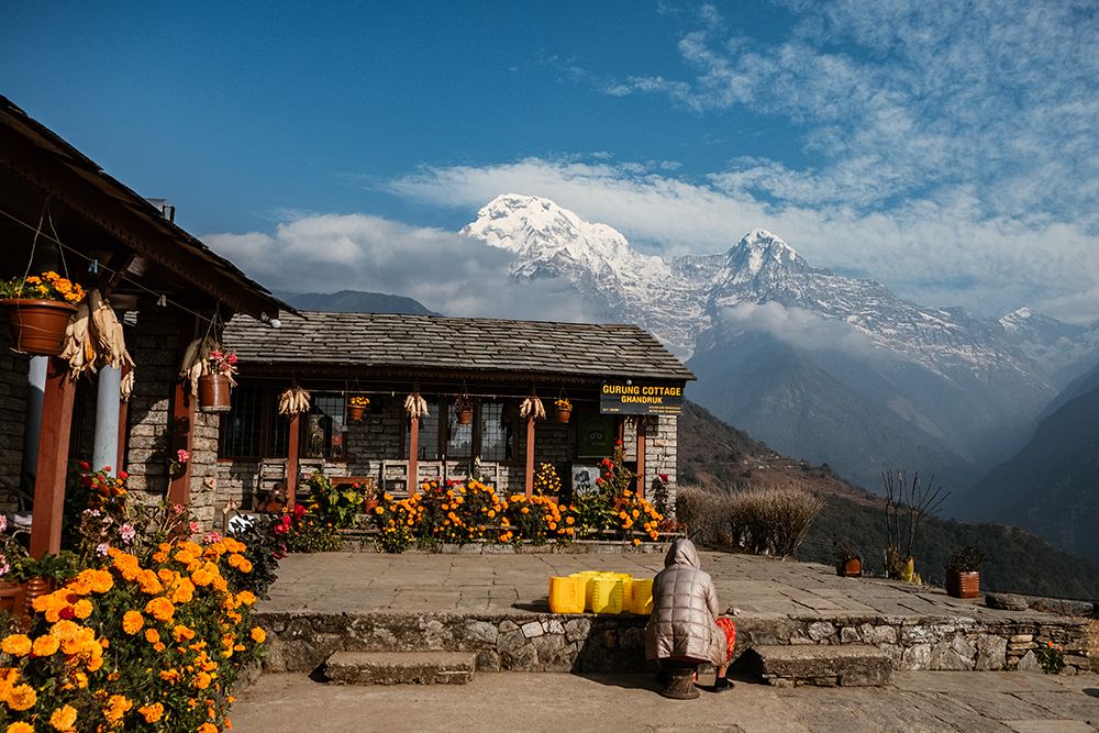 View Of Annapurna Range From Ghandruk art print by Dahlia Ambrose for $57.95 CAD