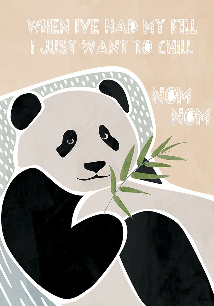 Childrens panda typography art print by Sarah Manovski for $57.95 CAD