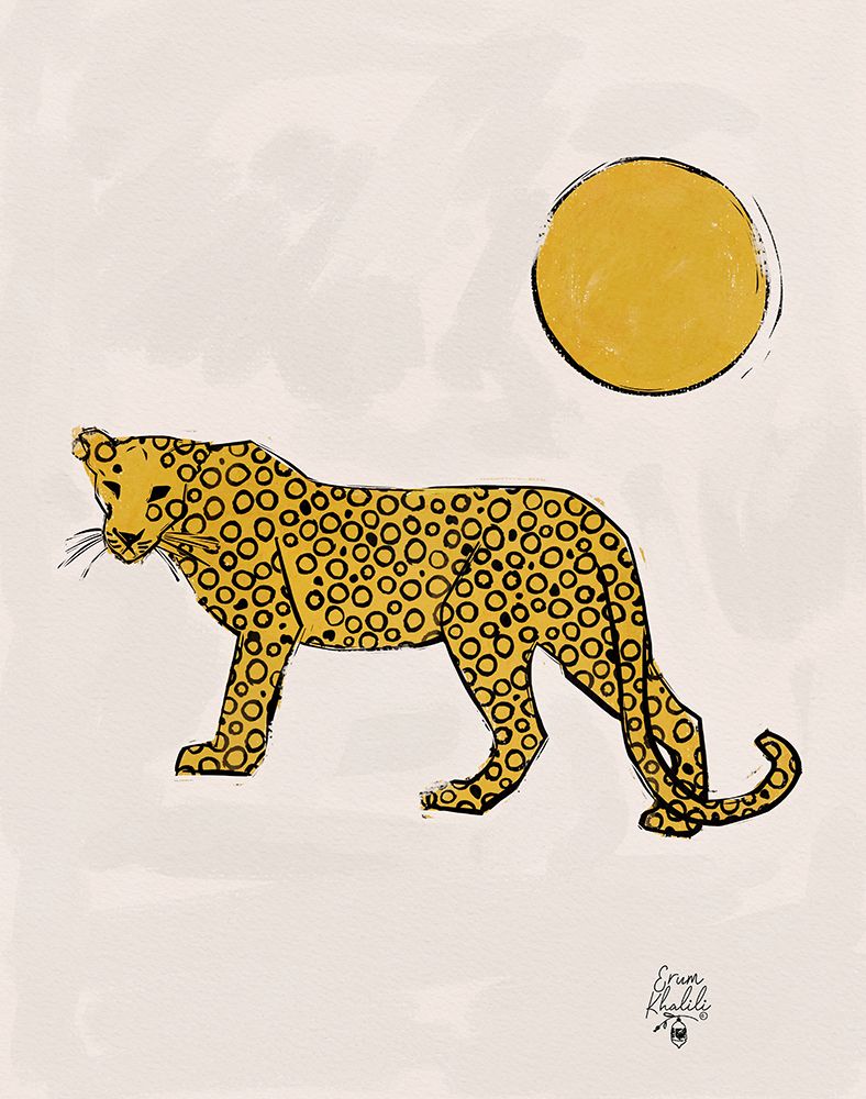 Leopard and Sun art print by Erum Khalili for $57.95 CAD