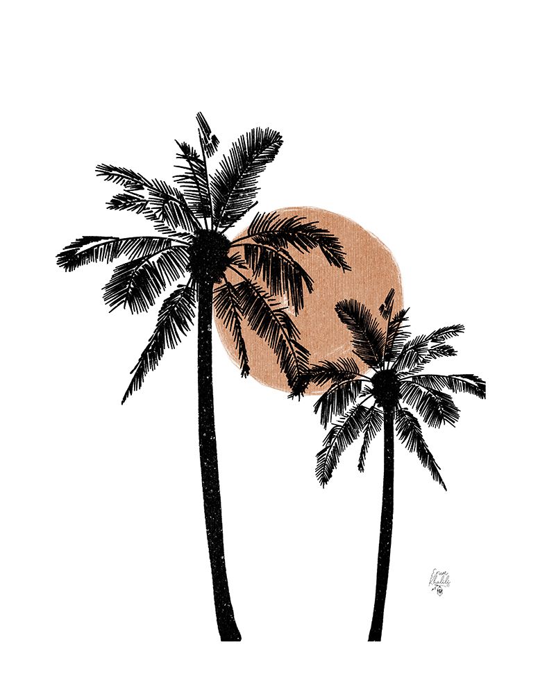 White Background Palm Trees art print by Erum Khalili for $57.95 CAD