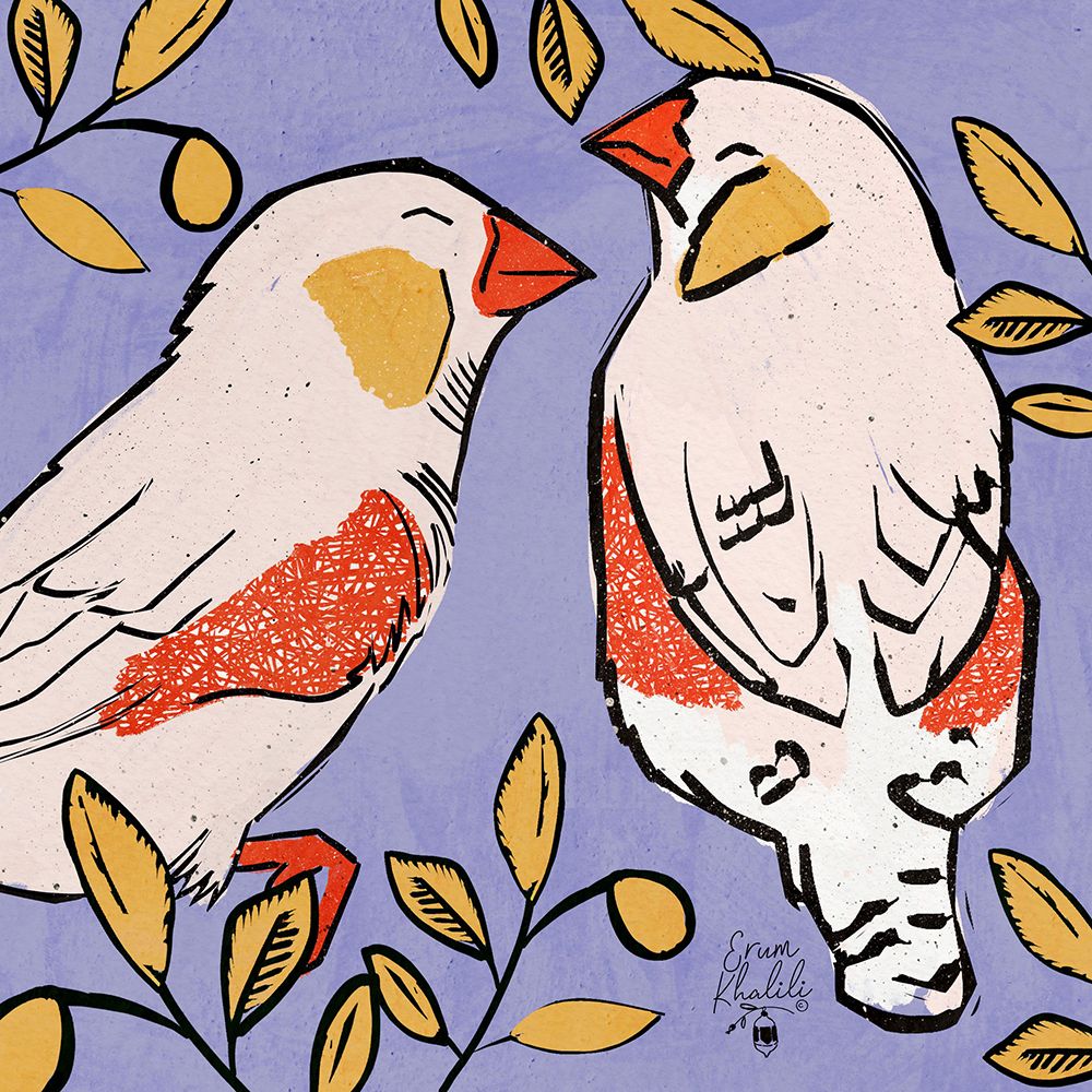 Finch-Love Birds art print by Erum Khalili for $57.95 CAD