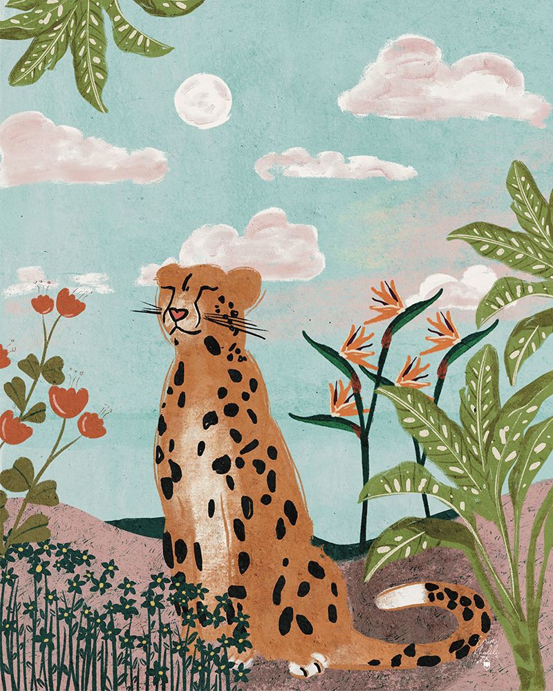 Leopard In Jungle art print by Erum Khalili for $57.95 CAD