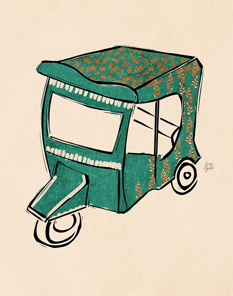 Rickshaw  Tuk Tuk art print by Erum Khalili for $57.95 CAD