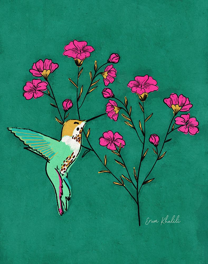 Hummingbird art print by Erum Khalili for $57.95 CAD