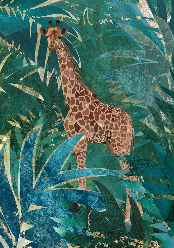 Giraffe in the jungle art print by Sarah Manovski for $57.95 CAD