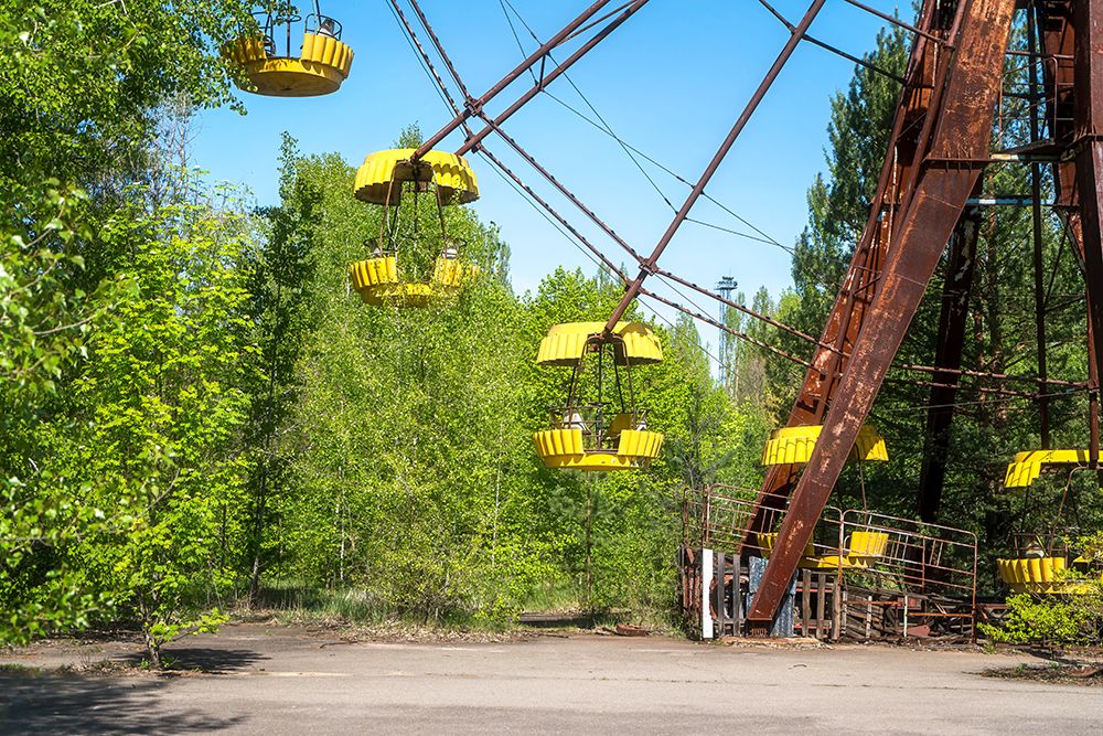 Chernobyl Ferris Wheel art print by Roman Robroek for $57.95 CAD