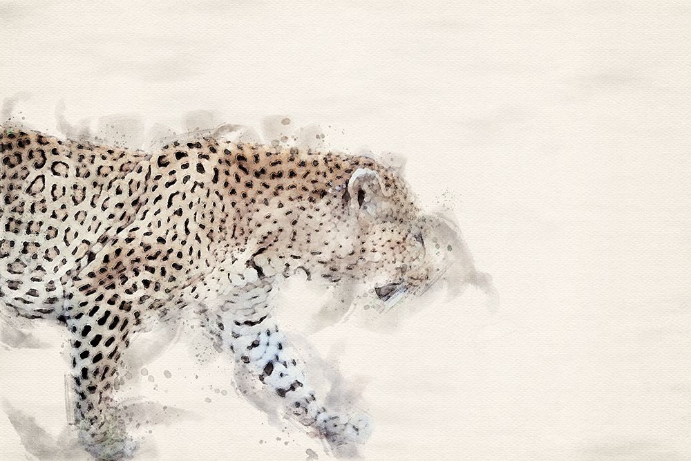 Abstract African Leopard Watercolor Art art print by Arno Du Toit for $57.95 CAD