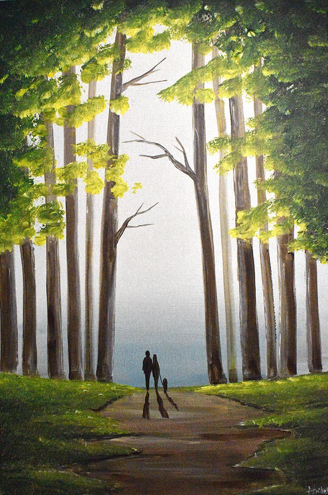 Green Woodland Walk art print by Aisha Haider for $57.95 CAD