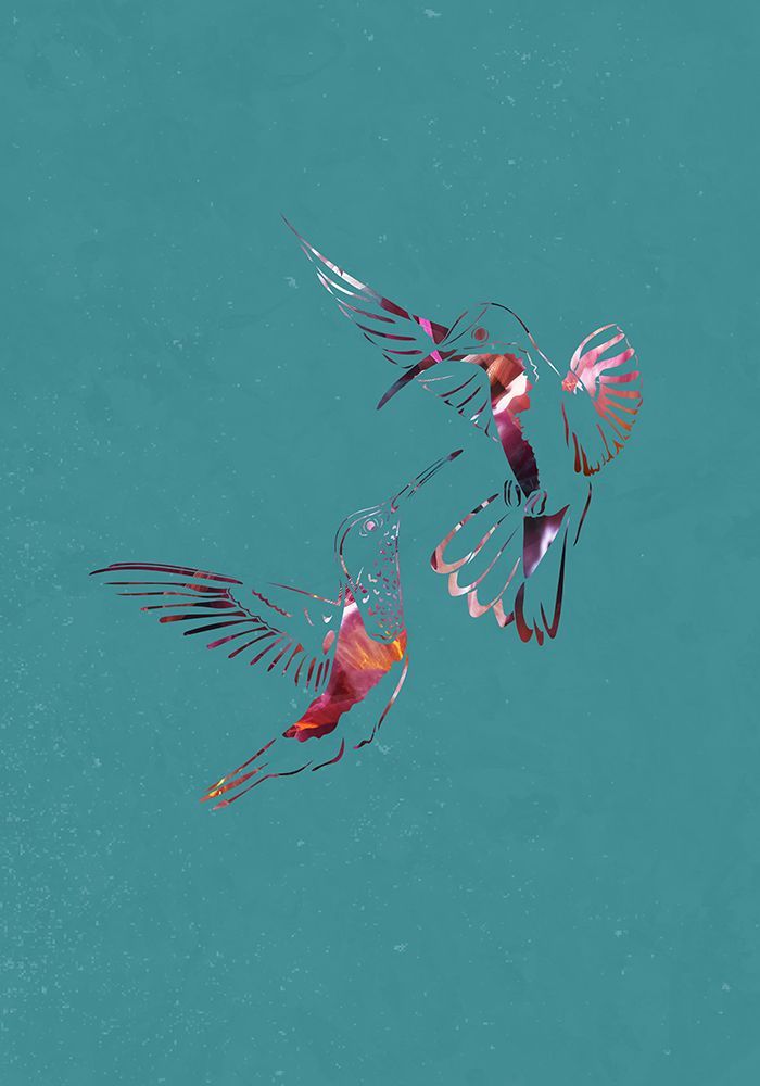 Pink Green Bird Flight art print by Sarah Manovski for $57.95 CAD