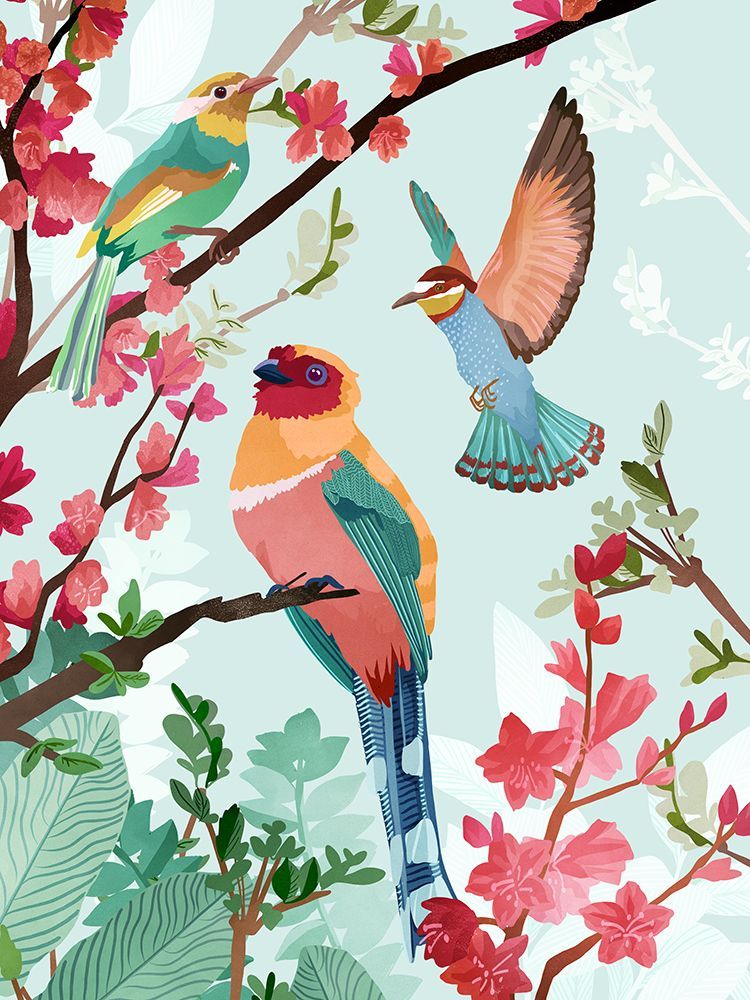 Birds of Summer art print by Goed Blauw for $57.95 CAD
