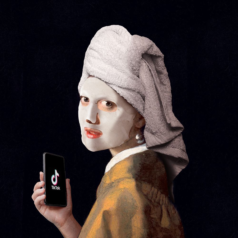 Girl with TikTok art print by Artem Pozdniakov for $57.95 CAD