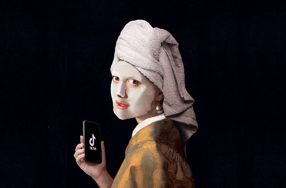 Girl with TikTok art print by Artem Pozdniakov for $57.95 CAD