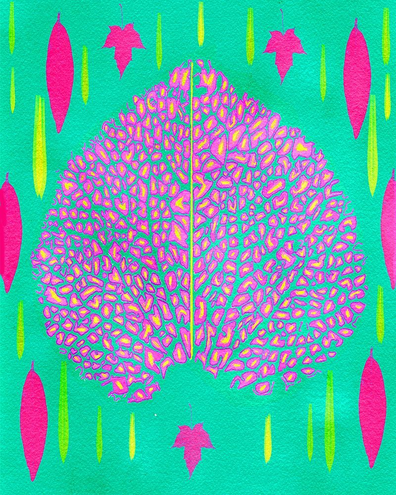 Leaves In Pink.png art print by Giovanna Nicolo for $57.95 CAD