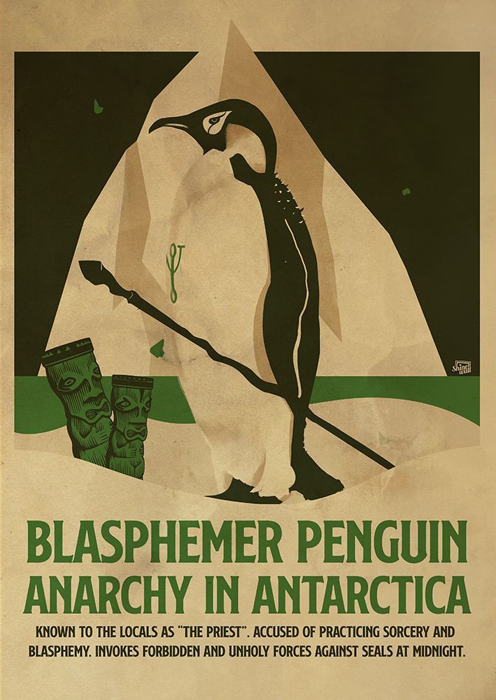 Penquin funny print art print by Dionisis Gemos for $57.95 CAD