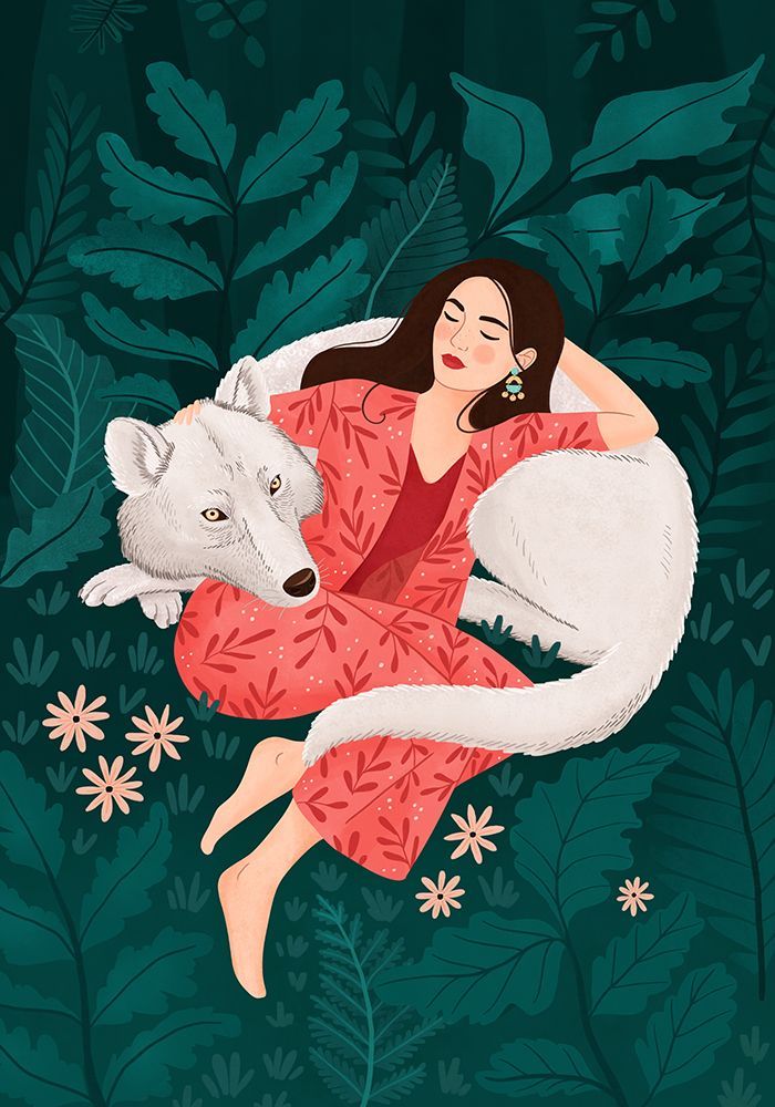 Polar Wolf art print by Petra Holikova for $57.95 CAD