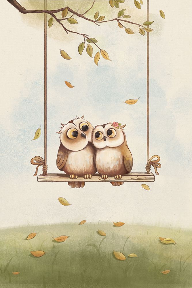 Owls in love art print by Xuan Thai for $57.95 CAD