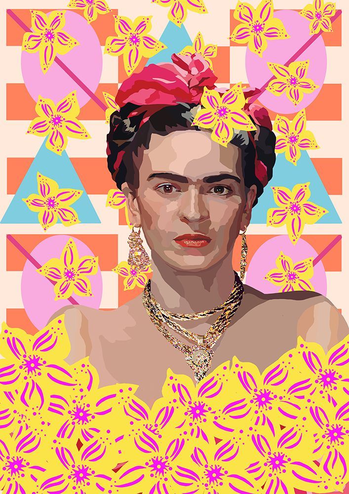 Frida with flowers art print by Lynnda Rakos for $57.95 CAD