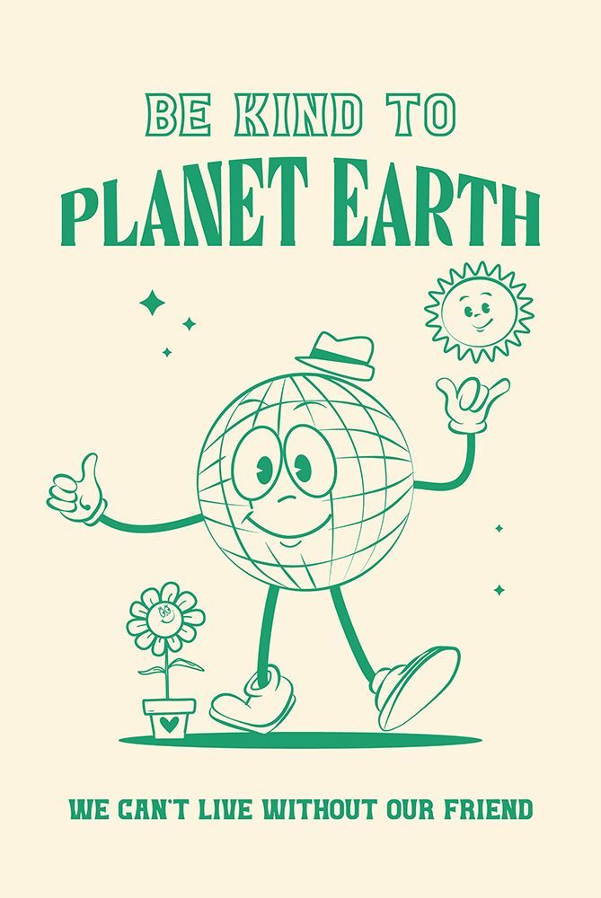 Be Kind Planet Earth art print by Oju Design for $57.95 CAD