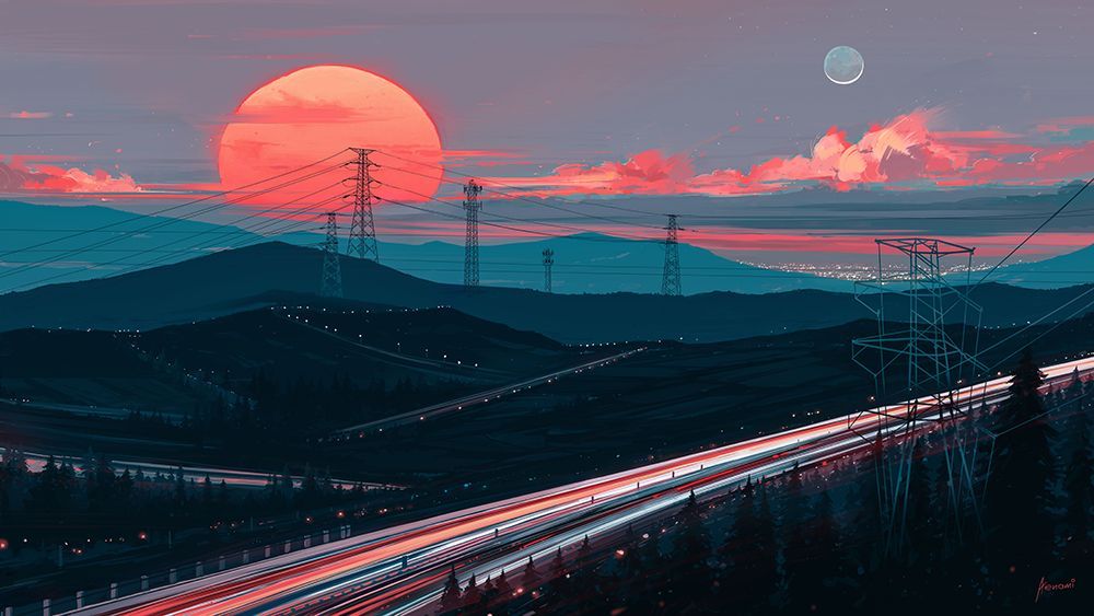 Lines 12k 1.png art print by Alena Aenami for $57.95 CAD