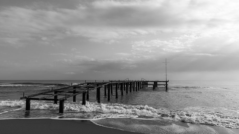 Old Pier And Dramatic Landscape art print by Engin Akyurt for $57.95 CAD