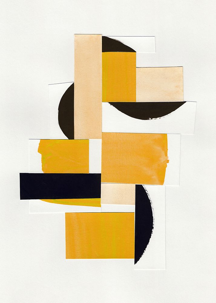Yellow Abstract Collage art print by Alisa Galitsyna for $57.95 CAD