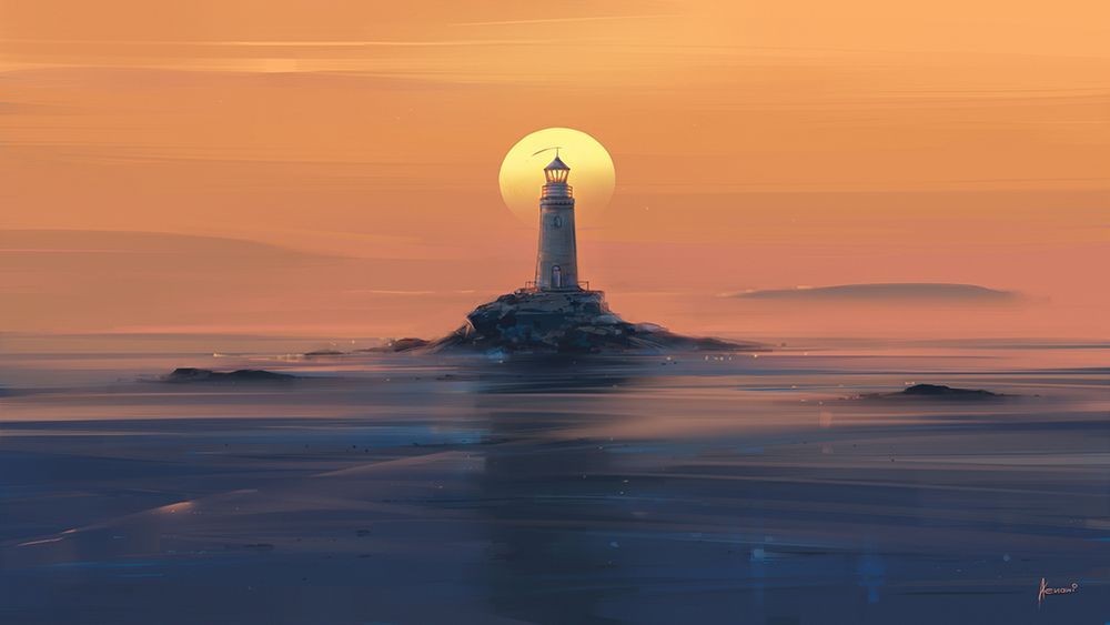 Lighthouse8k.png art print by Alena Aenami for $57.95 CAD